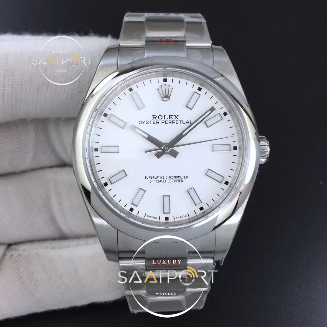 Rolex Oyster Perpetual 39mm 114300 GMF 1-1 Best Edition White Dial Super Clon 3132