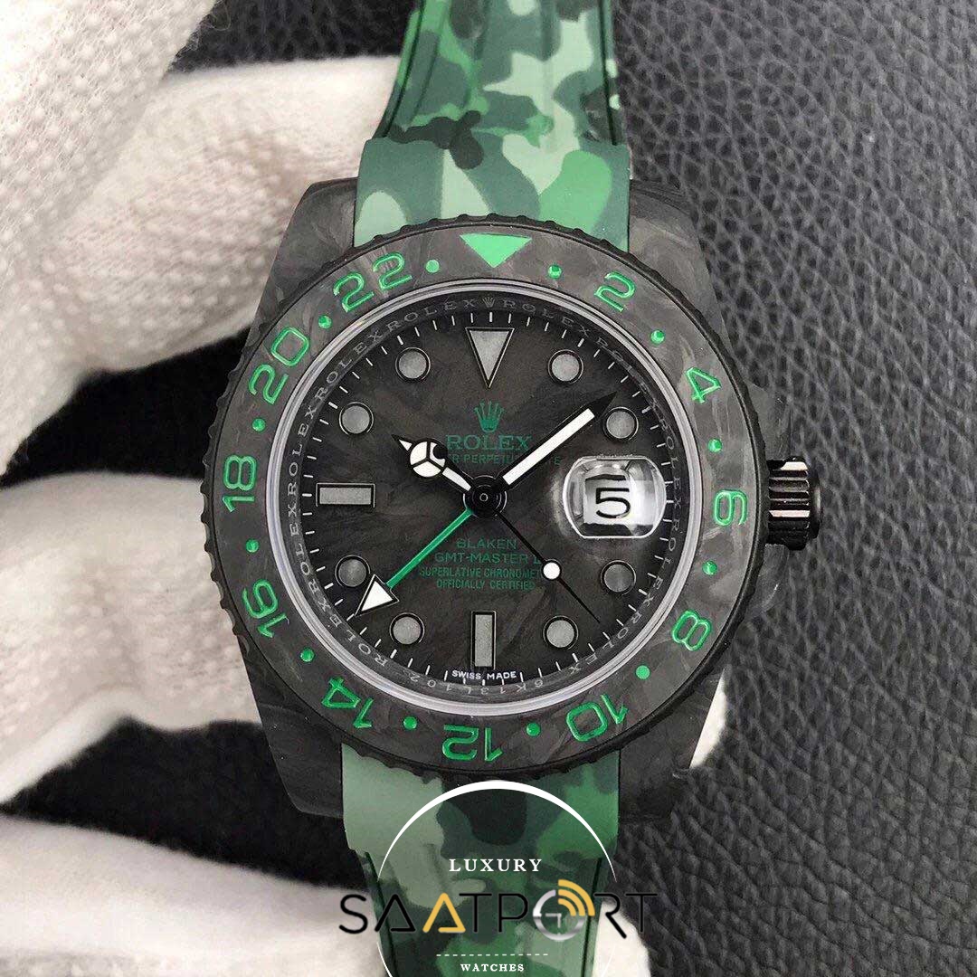 Rolex GMT Master 2 Carbon Kasa 3285 Swiss Yeşil Eta Mekanizma