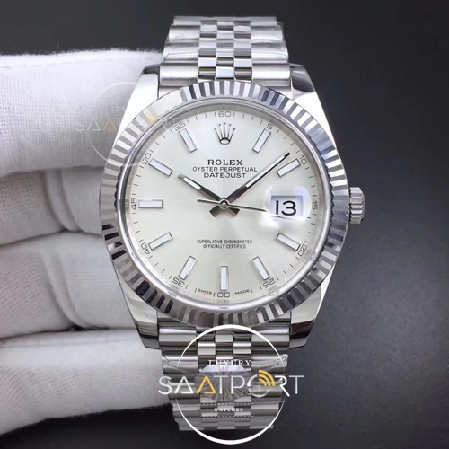 Rolex 126334 DateJust 41 ARF 1-1 Best Edition 904L Steel Silver Dial on Jubilee Bracelet Super Clone