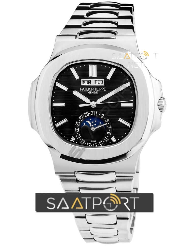 Patek Philipe Nautilus Stainless Steel Black  Chronograph 59801A-001