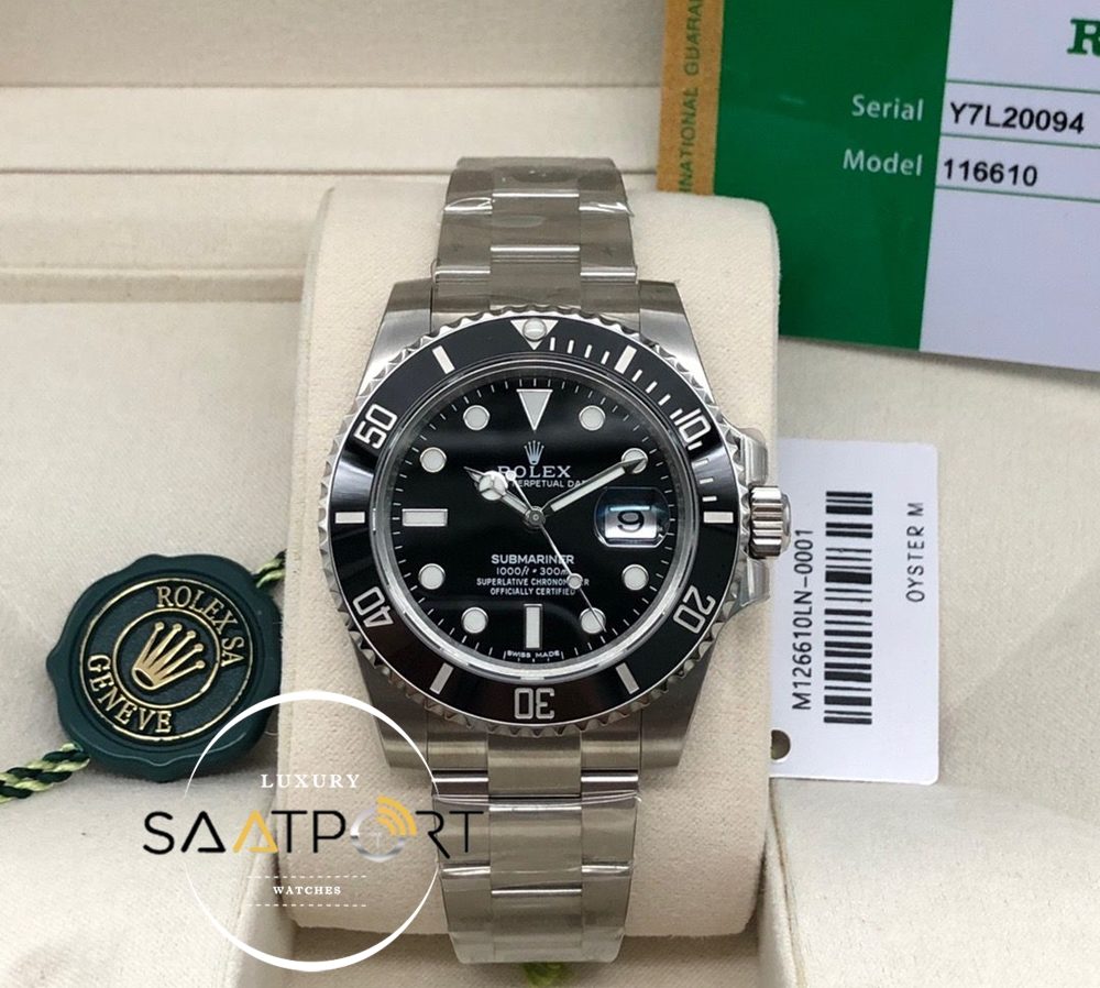 Rolex 116610LN Submariner Siyah Kadran Noob 904L Çelik Super Clone ETA