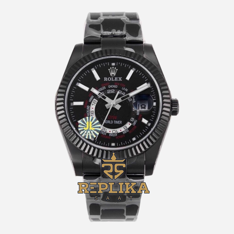 Rolex Sky-Dweller Diw World Timer Black Dial 42mm Oyster Bracelet Super Clone ETA