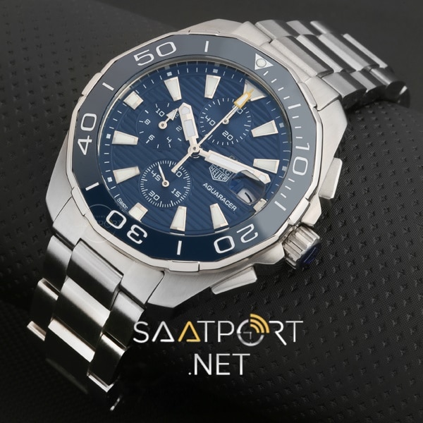 TAG Heuer Aquaracer Calibre Pilli Cronolu Mavi Kadran