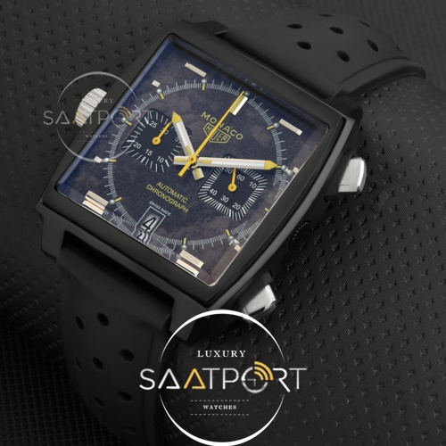 Tag Heuer Monaco Rubber Pvd  Yellow Chronograph