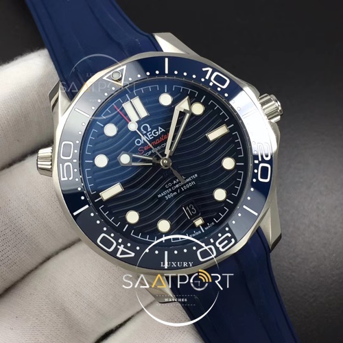 Omega eta saat 42 mm 2018 Seamaster Diver 300M OMF Ceramic Blue Dial  A8800