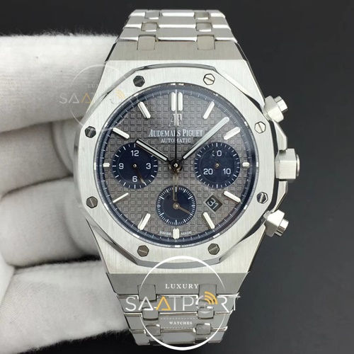 Royal Oak Chronograph SS BF Best Edition GrayBlue Dial on SS Bracelet A7750