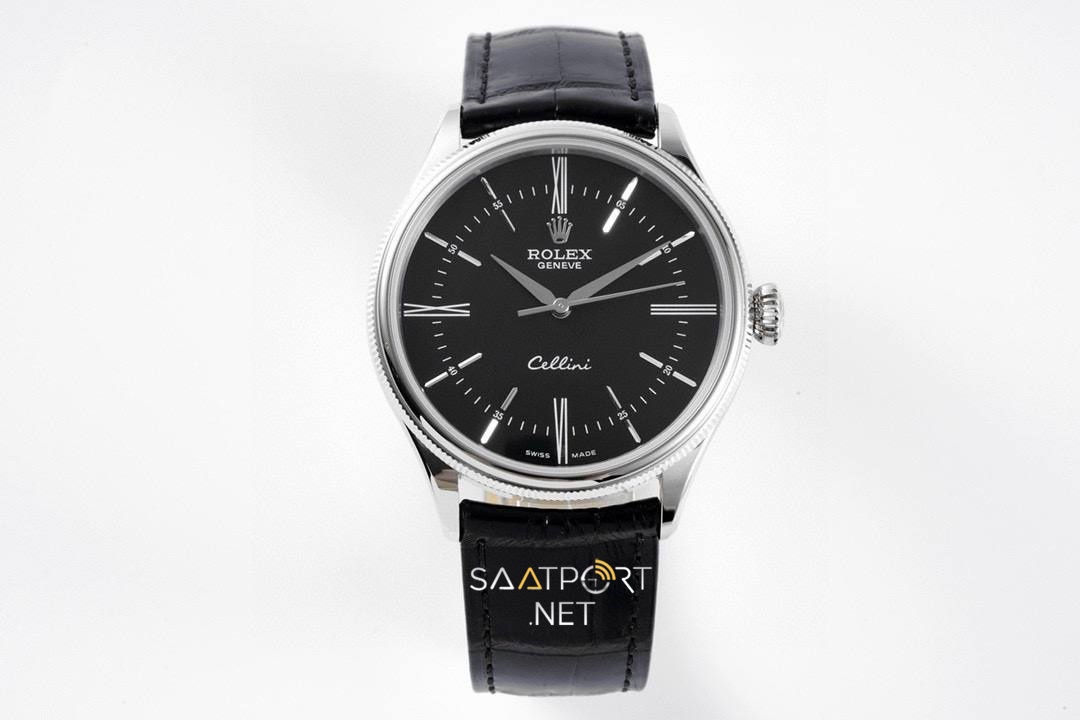 Rolex Cellini Time  39mm  Black 50509 Super Clone Eta Saat