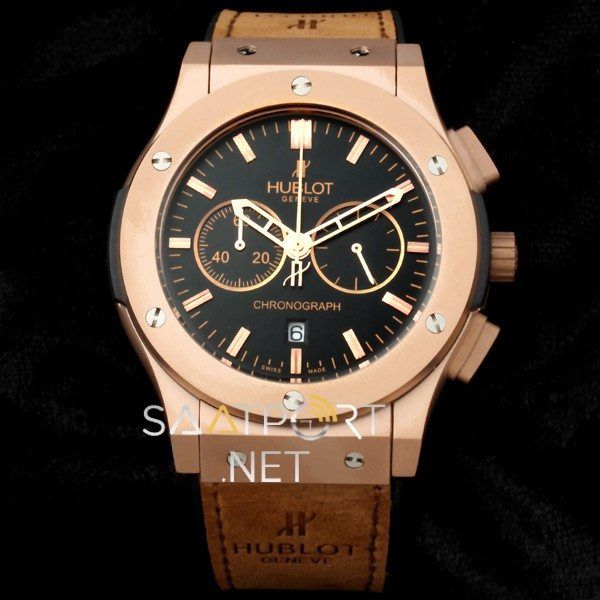 Hublot Classic Fusion Slim Kahve Gold