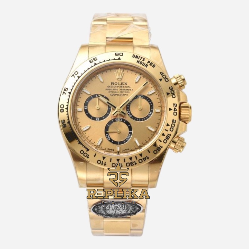 Rolex Daytona 126508 Full Gold 40mm Clean 4131 Super Clone ETA