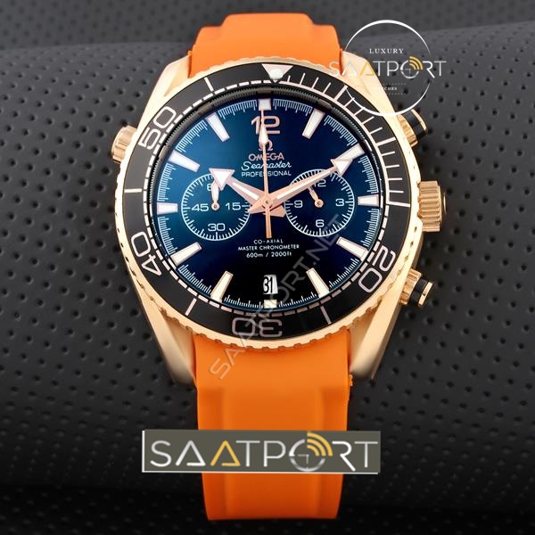 Omega Seamaster Turuncu Pilli Cronometreli Gold