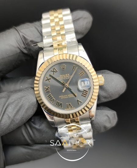 Rolex Datejust Roma Rakamlı Koyu Gri Kadran Jubile Kordon Otomatik Mekanizma