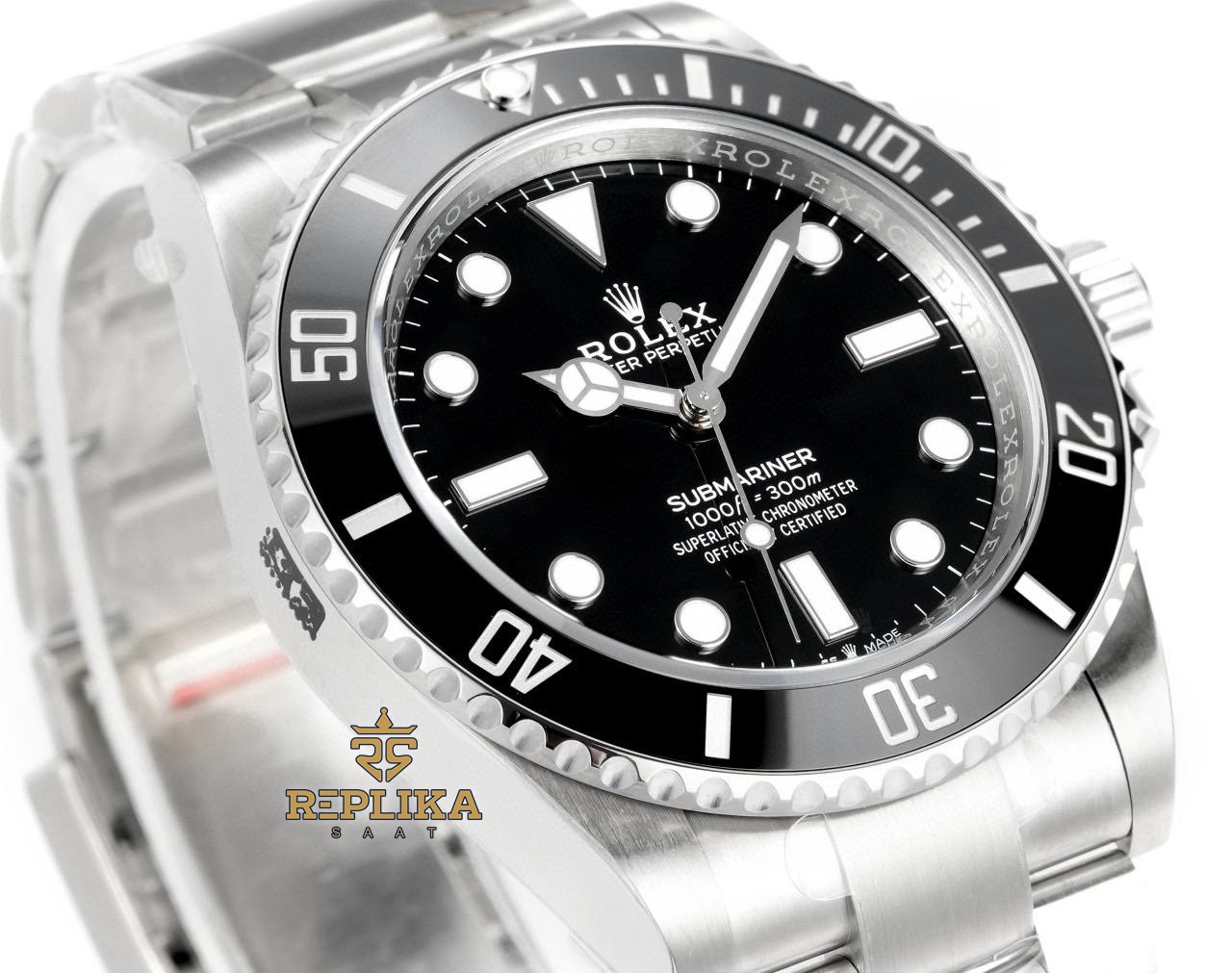 Rolex Submariner No Date 124060 VSF Siyah Kadran 41mm 904L Çelik 3230 Super Clone ETA