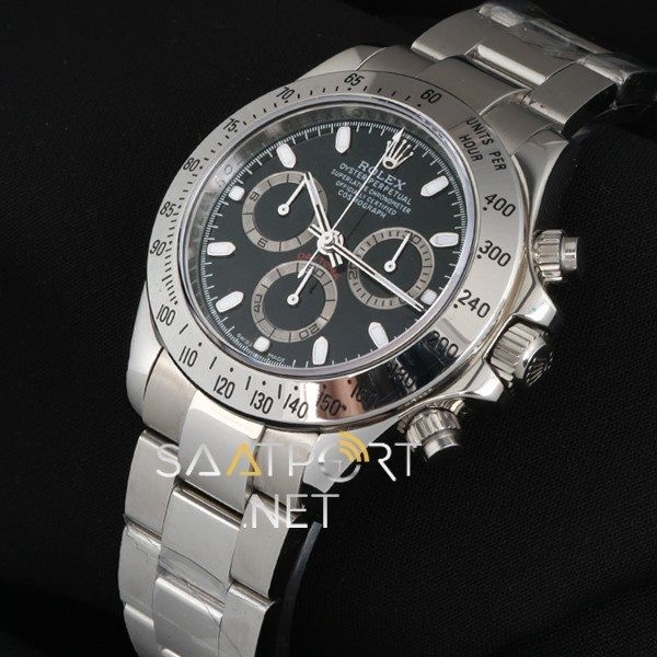 Rolex Daytona Eta 7750 Valjoux Siyah Kadran 316L Kasa