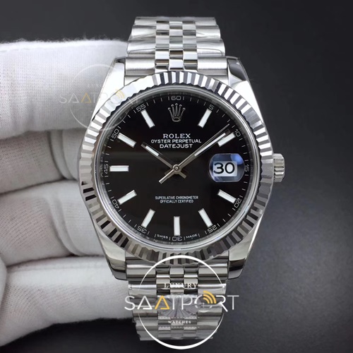 Rolex DateJust 41 126334 ARF 1-1 Best Edition 904L Steel Black Dial on Jubilee Bracelet 3235