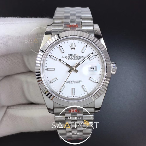 Rolex DateJust 36 mm Noob 1-1 Best Edition 904L Steel White Dial Super clon