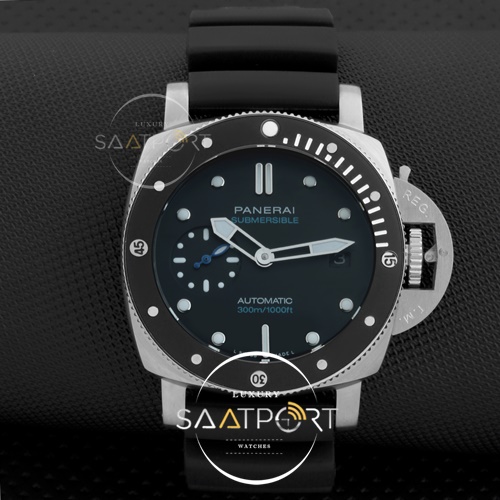 Panerai Luminor Submersible  42 mm Rose Silver Silikon Kordon