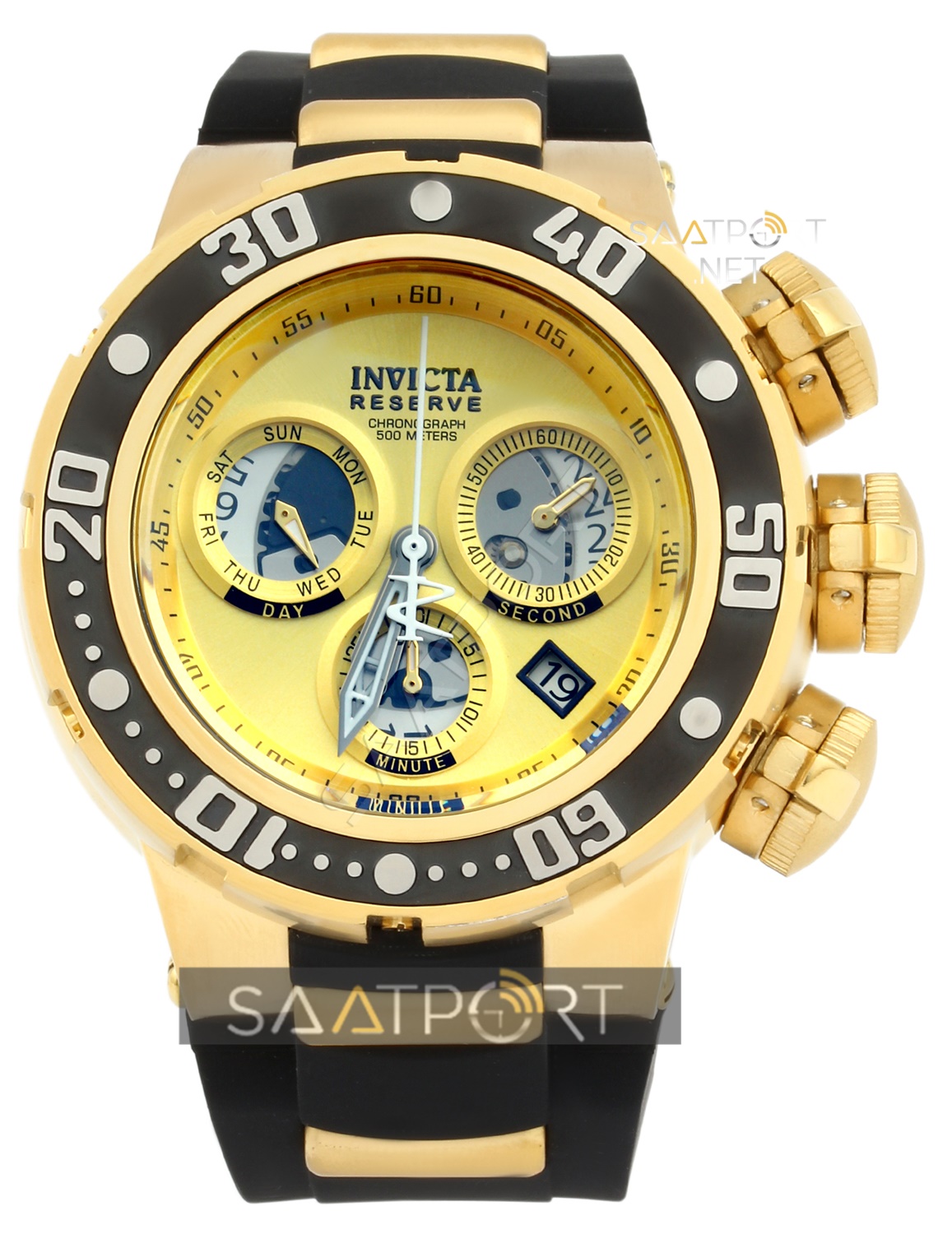 Invicta Men's Reserve Gold-Tone Polyurethane