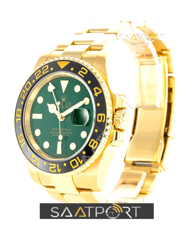 Rolex GMT Master II 116718LN Gold Green ETA 3186 ETA