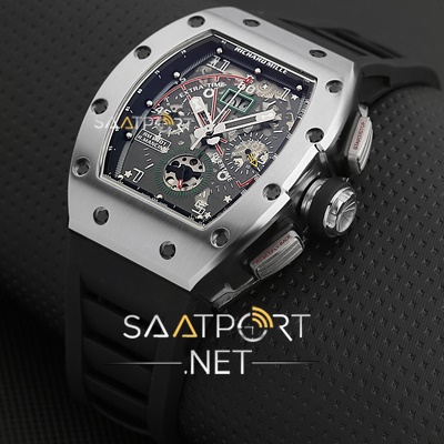 Richard Mille Chronograph RM011 Silver Gümüş kasa