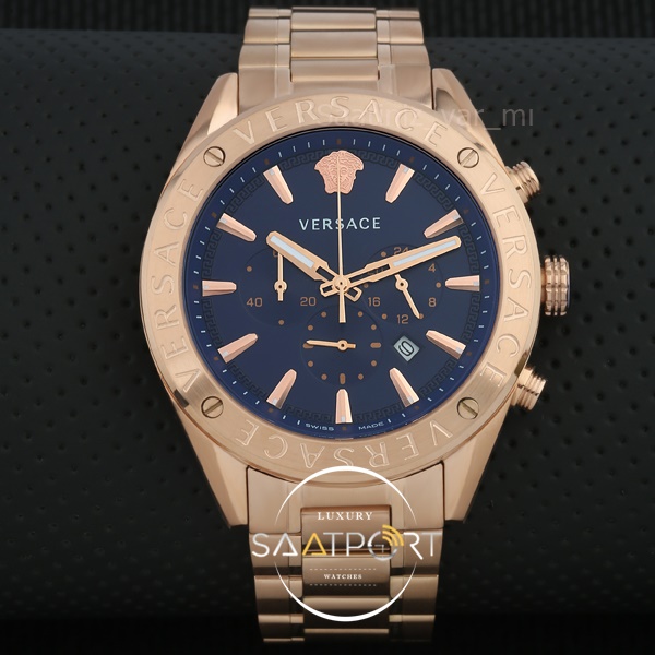 Versace Erkek Kol Saati Mavi Kadran 44mm  VRSCVEHB00619