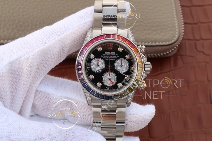 Rolex Cosmograph Daytona Baget Taşlı Eta 4130 Mekanizma