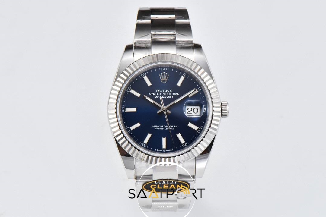 Rolex Clean Factory Datejust 41mm Mavi Kadran 904L Oyster 3235 Super Clone ETA