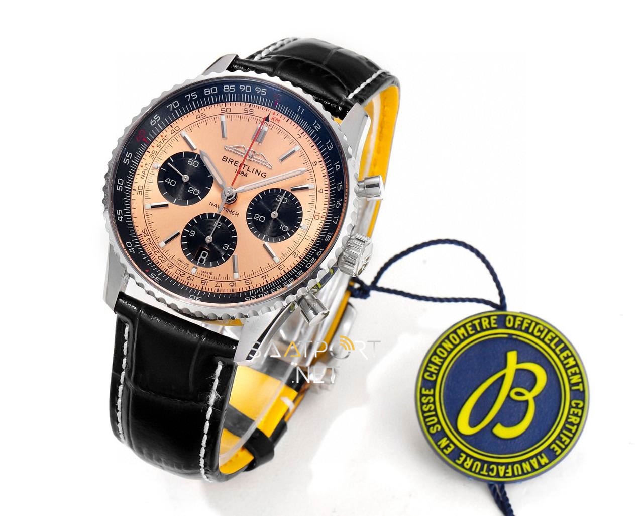 Breitling Navitimer Pink Dial Chronograph 41mm Eta Saat