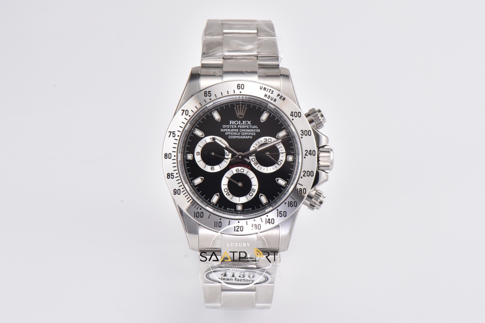 Rolex Daytona Clean Factory 116520 Siyah Kadran 40 mm Super Clone ETA