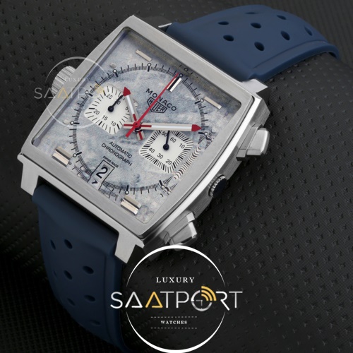 Tag Heuer Monaco Rubber Gray Dial Silver Pvd Chronograph