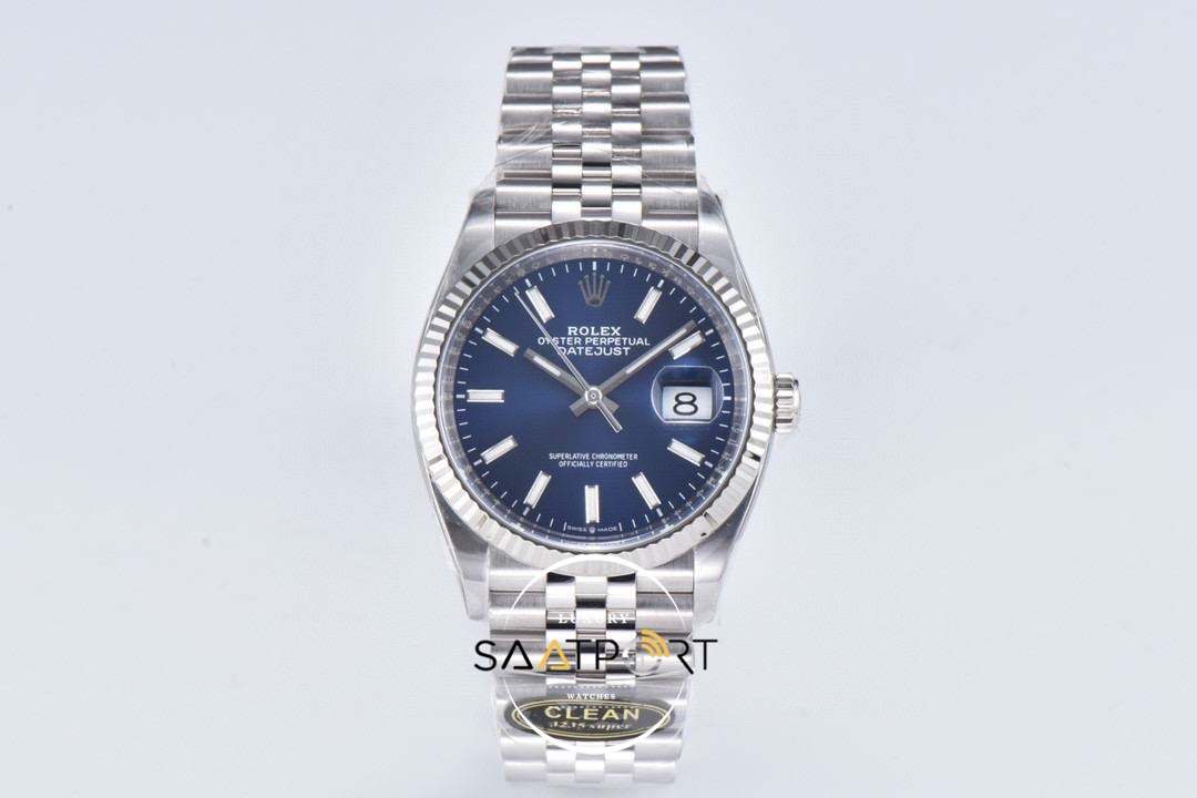 Rolex Datejust 41 Clean Factory V2 Mavi Kadran 3235 Super Clone