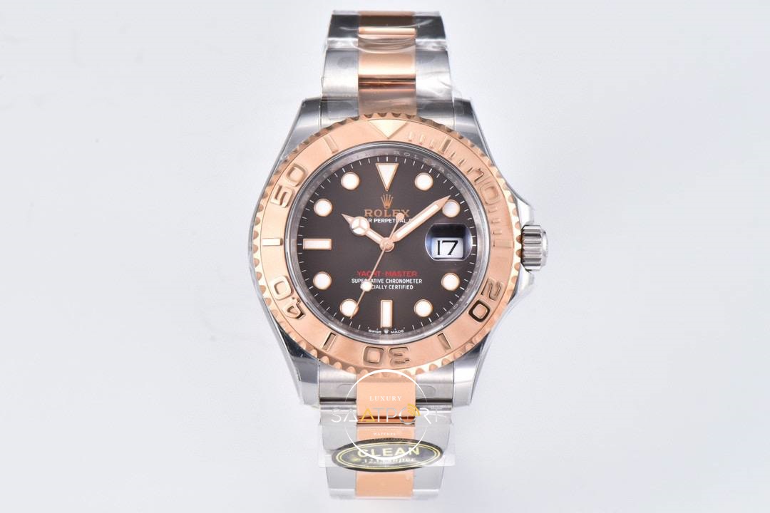 Rolex Yacht Master Clean 126621 Rose-Çelik Kahve Kadran Super Clone ETA