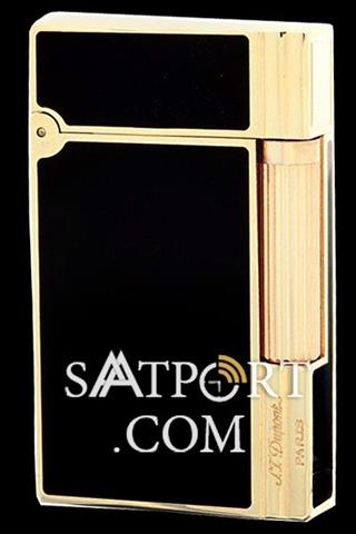 S.T. Dupont Chrome Black Pearl Gold Çakmak