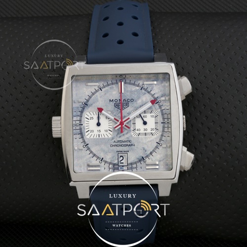 Tag Heuer Monaco Rubber Gray Dial Silver Pvd Chronograph