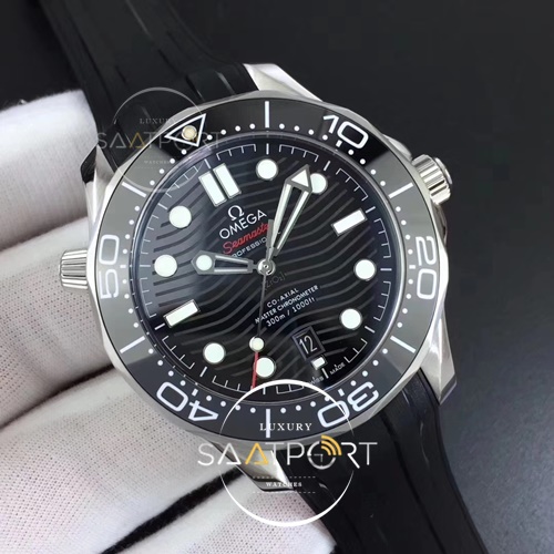 Omega eta saat 2018 Seamaster Diver 300M VS FACTORY Edition Black Ceramic Black Dial A8800