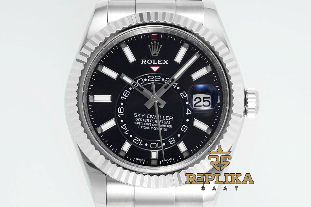 Rolex Sky Dweller 336934 Siyah Kadran 904L Oyster 9002 Super Clone ETA
