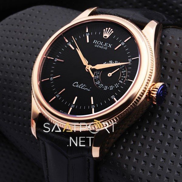 Rolex Cellini Time 50515 Siyah Kadran 316L Gold