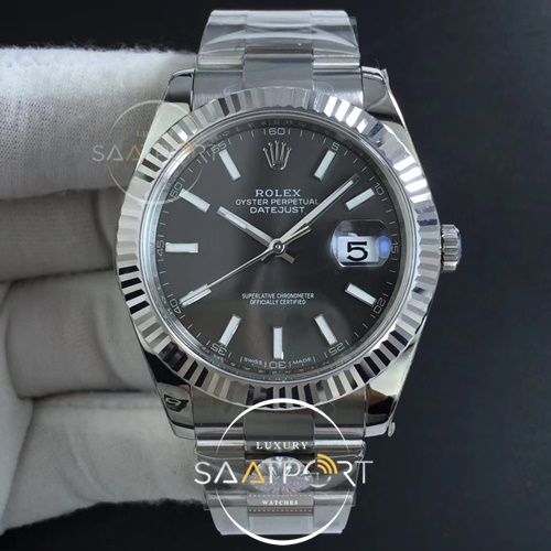 Rolex DateJust 41 ARF 126334 Best Edition 904L Steel Gray Dial on Oyster Bracelet Eta 3235