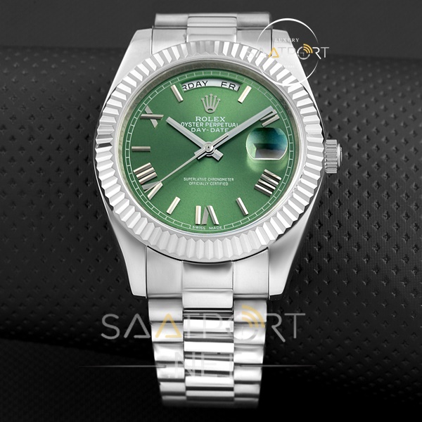 Replika Saat Rolex Day Date Yeşil Kadran