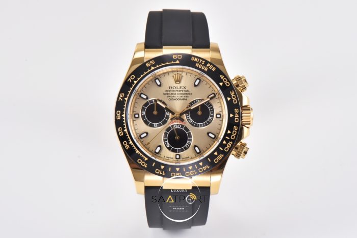 Rolex 116518LN Daytona 4130 Clean Factory 40 mm Gold Kadran Super Clone ETA