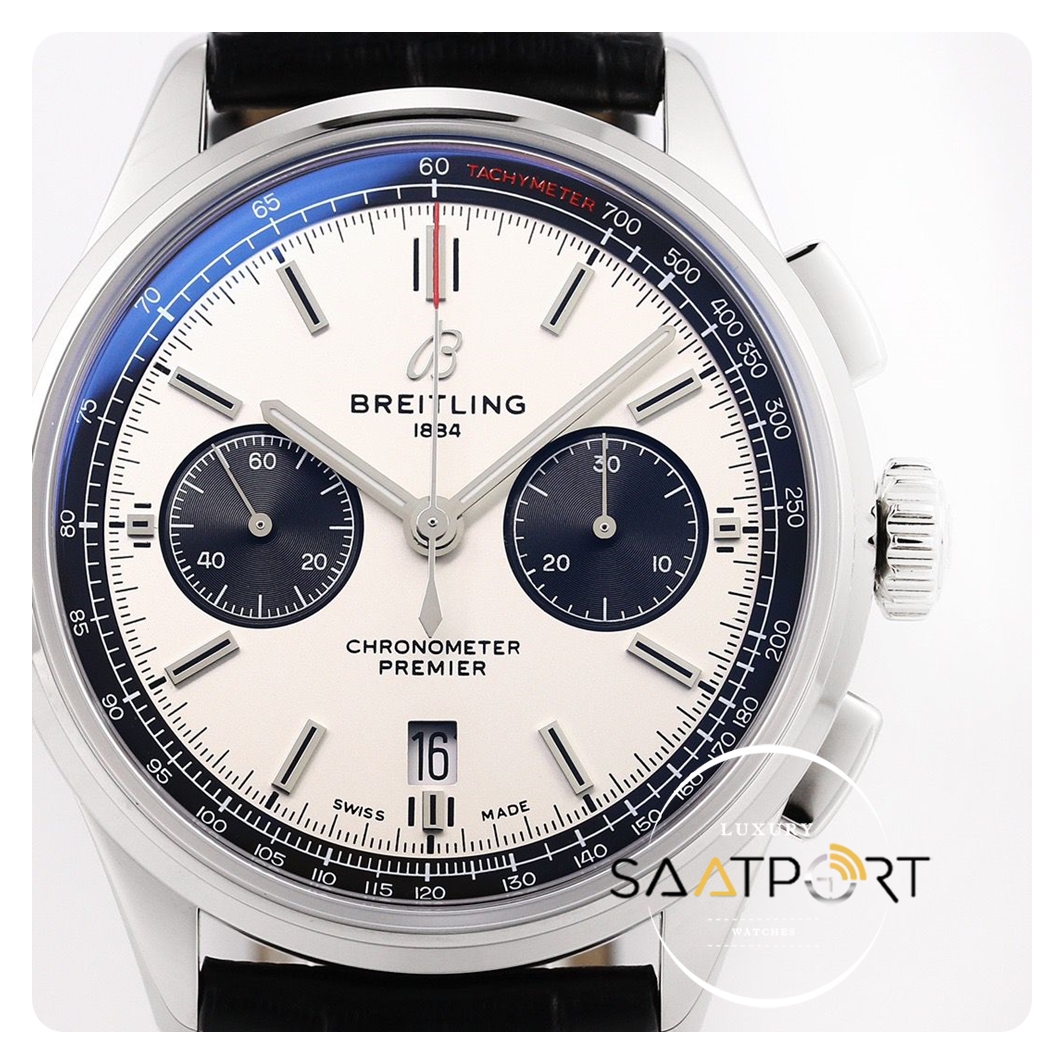 Breitling Premier B01 Chronograph 42mm Ref. AB0118 Beyaz Kadran ETA