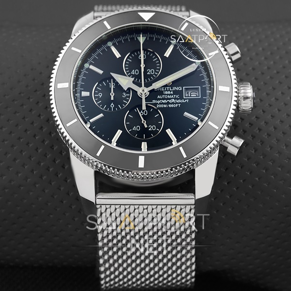 Breitling Hasır Kordonlu Siyah bezel