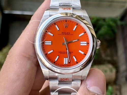 Rolex Oyster Perpetual 41 Coral Red 124300 Super Clon