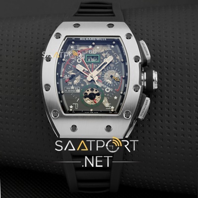 Richard Mille Chronograph RM011 Silver Gümüş kasa