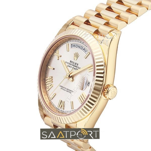 Rolex DayDate 40 mm Gold Kasa Beyaz Kadran