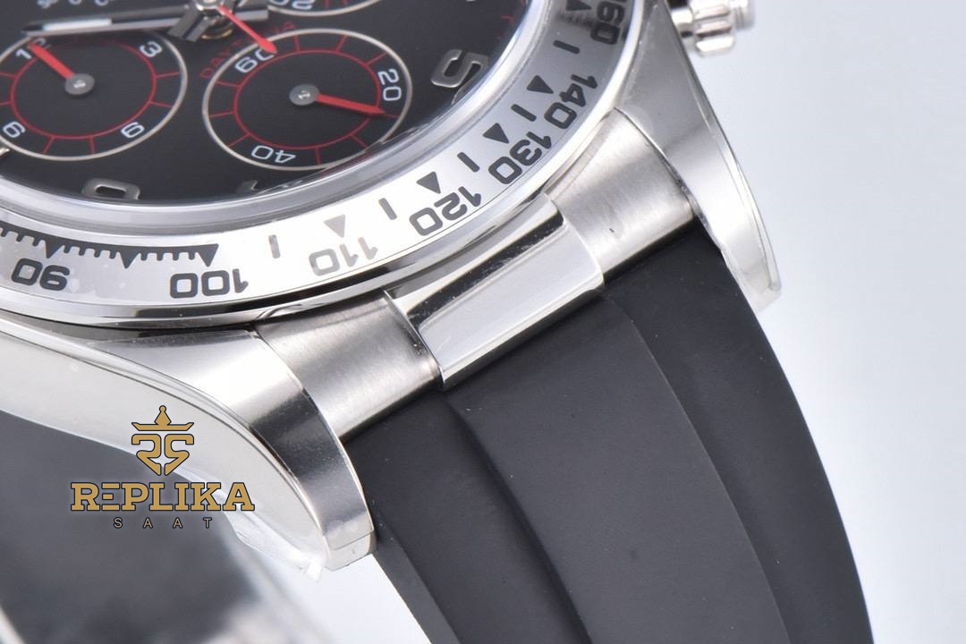 Rolex Daytona 116509 Rakamlı Siyah Kadran 904L Clean Factory 4130 Super Clone ETA