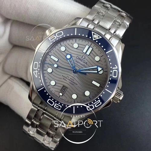 Omega Eta Saat 42 mm 2018 Seamaster Diver 300M VSF  Best Edition Blue Ceramic Gray