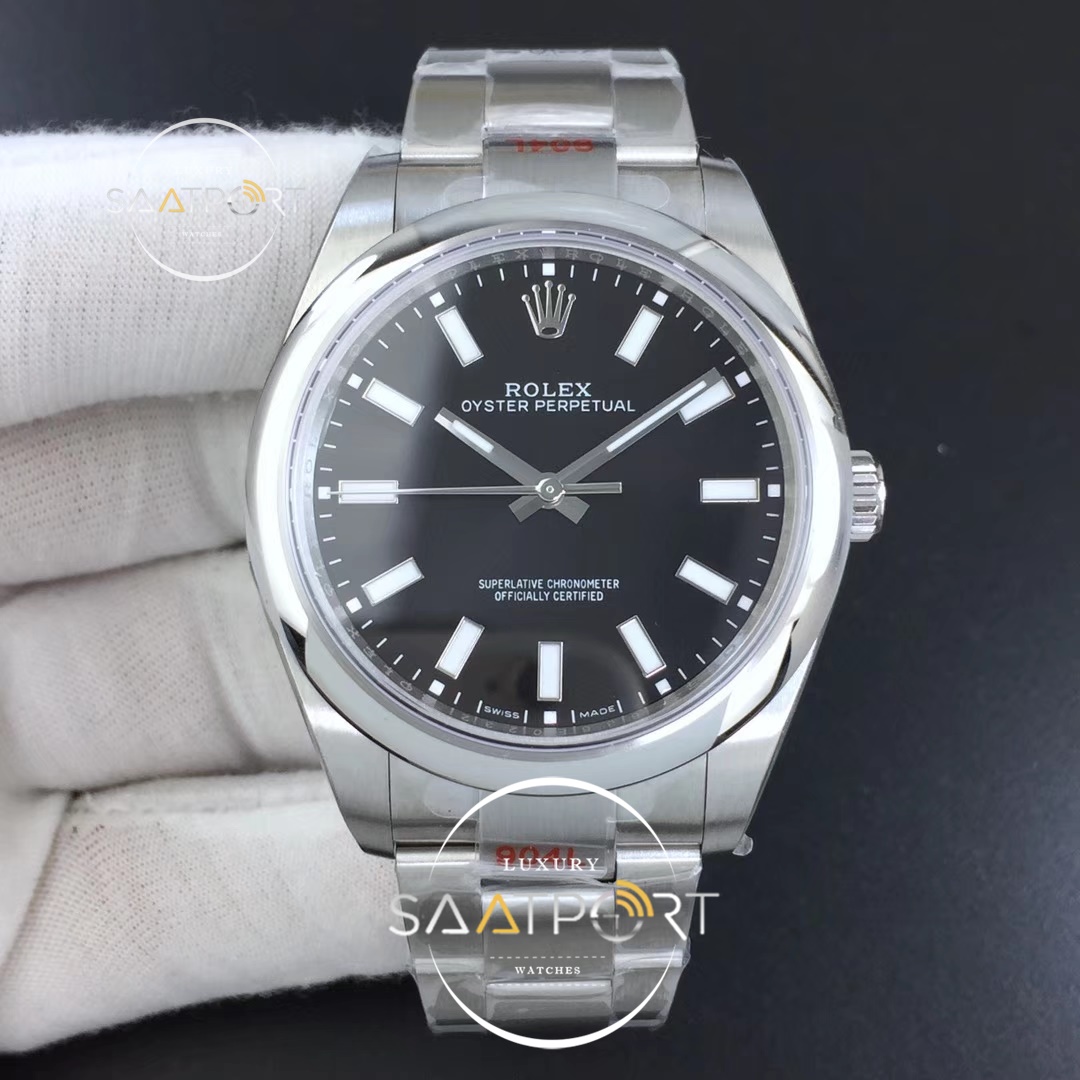 ROLEX Oyster Perpetual 39mm 114300 GMF 1-1 Best Edition Black Dial on SS Bracelet SA3132