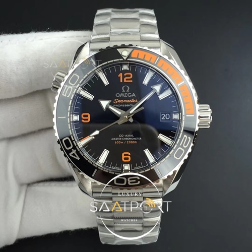 Omega Planet Ocean 43.5mm Best Edition Black Orange Bezel Black Dial on SS Bracelet A8900