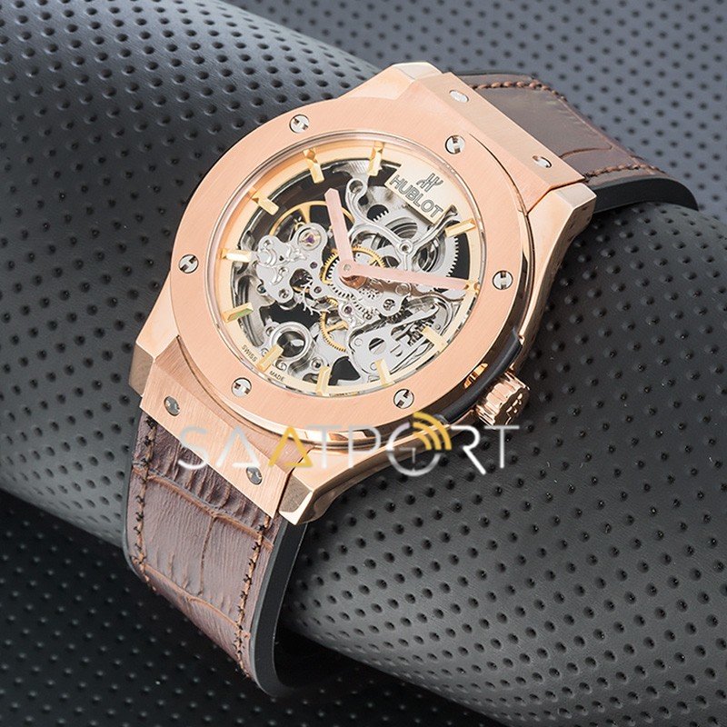 Hublot Skeleton Tourbillon Kahverengi