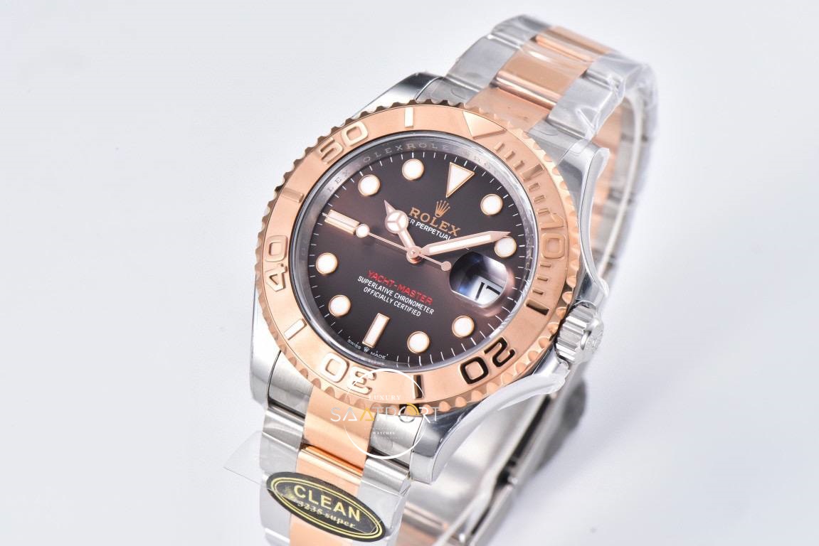 Rolex Yacht Master Clean 126621 Rose-Çelik Kahve Kadran Super Clone ETA